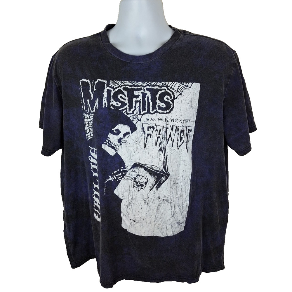 Official Misfits Rock Band To all the Friends Purple/black Tie Dye T-Shirt XL